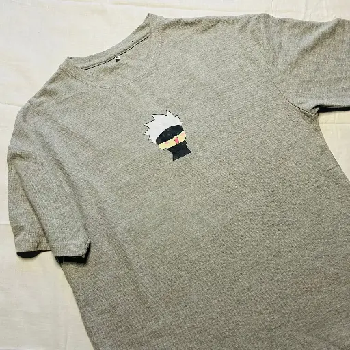 Gray Oversized Tee with Gojo Design